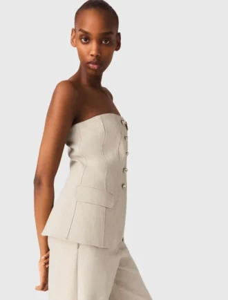 Top bustier entallado