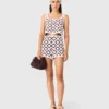 Top de croché con estampado floral