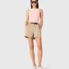 Top de cuello alto recto
