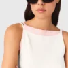 Top de cuello alto recto