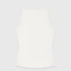 Top de cuello alto recto
