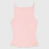 Top de cuello alto recto