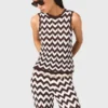 Top de ganchillo en zigzag