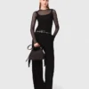Top de jersey con diamantes