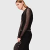 Top de jersey con diamantes