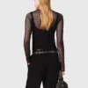 Top de jersey con diamantes