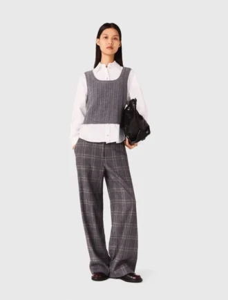 Top de punto con camisa extraíble