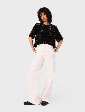 Top de terciopelo con lentejuelas