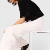 Top de terciopelo con lentejuelas