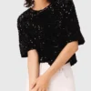 Top de terciopelo con lentejuelas