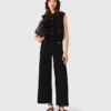 Top de tweed con cuello desmontable