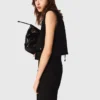 Top de tweed con cuello desmontable