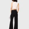 Top sin mangas de tweed con lurex