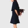 Vestido 2 en 1 con efecto tweed