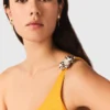 Vestido asimétrico de mezcla de lino