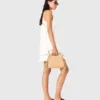 Vestido bordado de mezcla de lino
