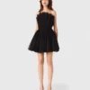 Vestido bustier de tul y organza Vestido bustier de tul y organza