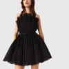 Vestido bustier de tul y organza Vestido bustier de tul y organza