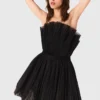 Vestido bustier de tul y organza Vestido bustier de tul y organza