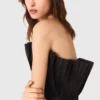 Vestido bustier de tul y organza Vestido bustier de tul y organza