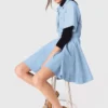 Vestido camisero acampanado