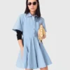 Vestido camisero acampanado