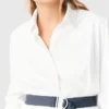 Vestido camisero con cinturón a contraste