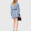 Vestido camisero con pedrería