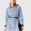Vestido camisero con pedrería