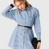 Vestido camisero con pedrería