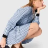 Vestido camisero con pedrería
