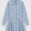 Vestido camisero con pedrería