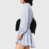 Vestido camisero fluido con tachuelas Vestido camisero fluido con tachuelas