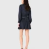 Vestido camisero fluido con tachuelas Vestido camisero fluido con tachuelas
