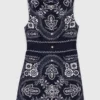 Vestido con estampado de mini pañuelo Vestido con estampado de mini pañuelo