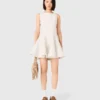 Vestido corto acampanado de tweed