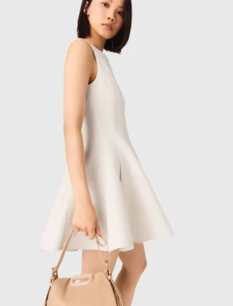 Vestido corto acampanado de tweed