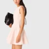 Vestido corto acampanado de tweed