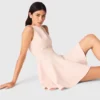 Vestido corto acampanado de tweed