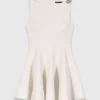 Vestido corto acampanado de tweed