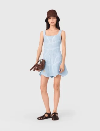 Vestido corto de croché