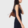 Vestido corto de mezcla de lino