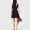Vestido corto de mezcla de lino