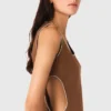 Vestido corto de mezcla de lino