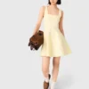 Vestido corto de punto jacquard