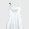 Vestido corto de satén