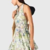 Vestido corto estampado sin espalda Vestido corto estampado sin espalda