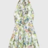 Vestido corto estampado sin espalda Vestido corto estampado sin espalda