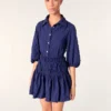 Vestido corto plisado con efecto satinado Vestido corto plisado con efecto satinado