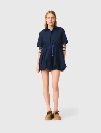 Vestido de algodón de manga corta